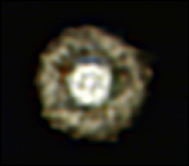 Image de la "nébuleuse de l'œuf sur le plat" prise dans l'infrarouge moyen avec l'instrument VISIR équipant le VLT de l'ESO. © ESO / E. Lagadec