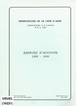 OCA NI 010221 W149 labo cassini rapport 1988 1990 titre